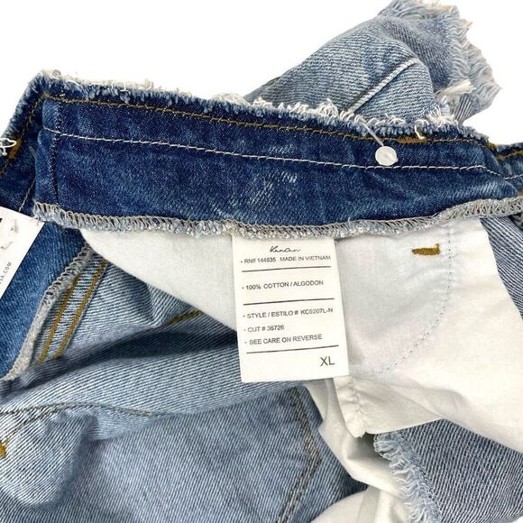 NEW KANCAN Orion Low Rise Button Down Shorts Size XL raw hem cut off - Picture 12 of 12